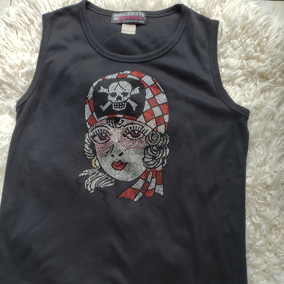 Collegiate Fashionista Rhinestone Tank - Picture 1 of 8